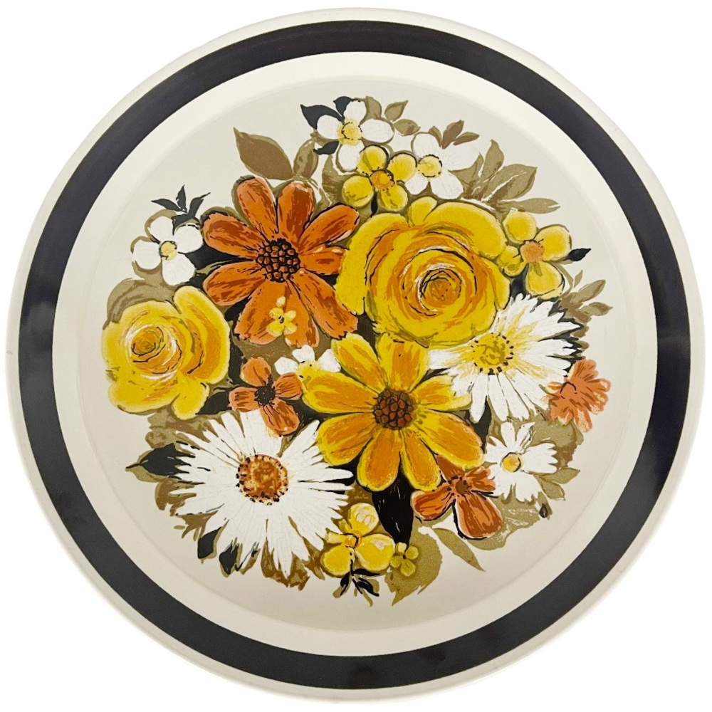 FAYETTE Dinner Plate Vintage 70’s Mikasa Studio Kraft Floral Stoneware 7909